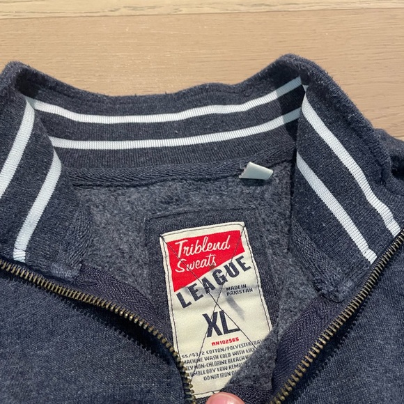 Triblend Navy Quarter-Zip Sweater -XL - Picture 2 of 5